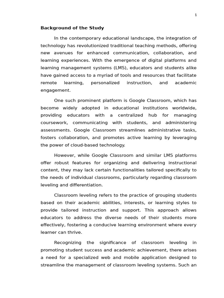 Classroom Leveling System Body Sample | PDF | Usability | System