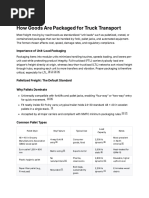 Freight Packaging Guidelines | PDF | Cargo | Pallet