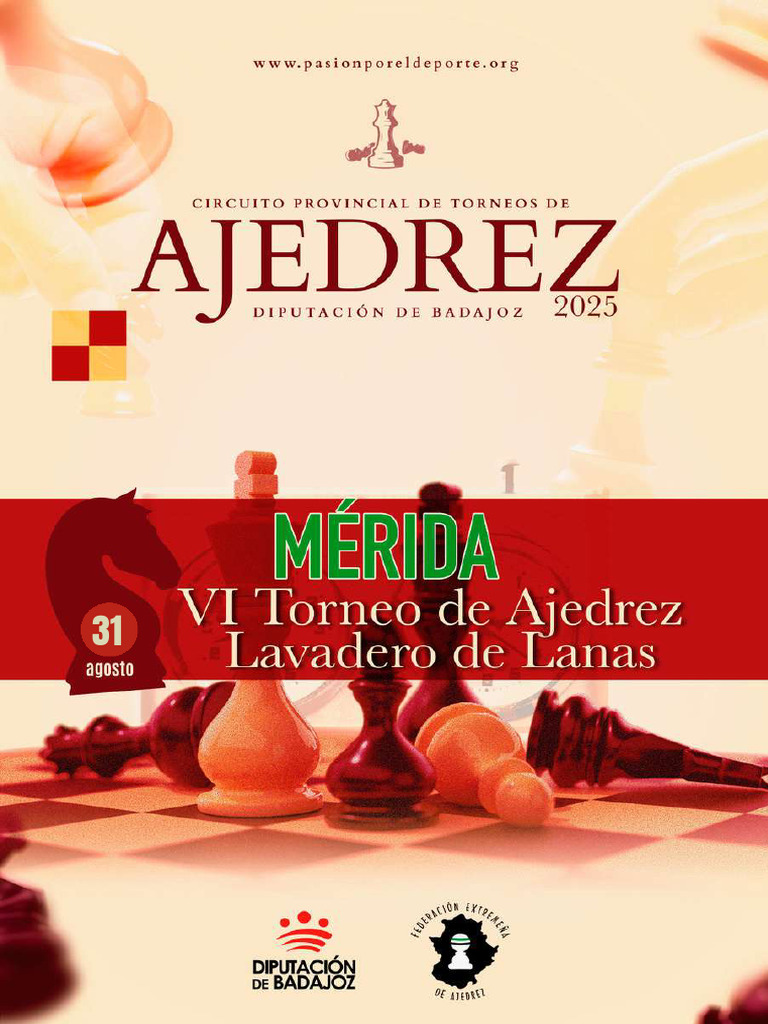 Bases VI Torneo de Ajedrez para Aficionados - Lavadero de Lanas Bodas y ...
