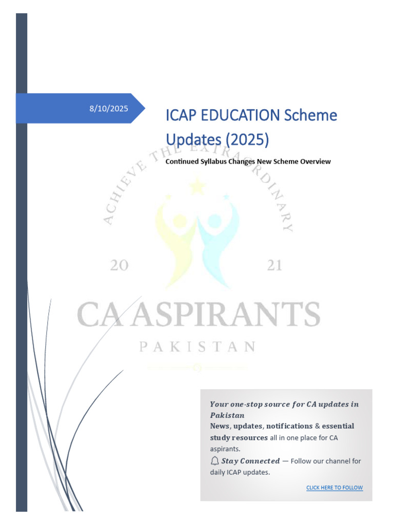 ICAP Education Scheme Updates 2025 | PDF | Accounting | Audit