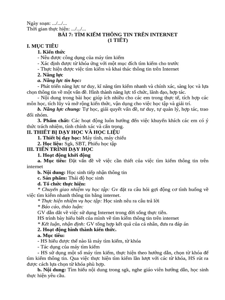 Tin 6 Bài 7 | PDF