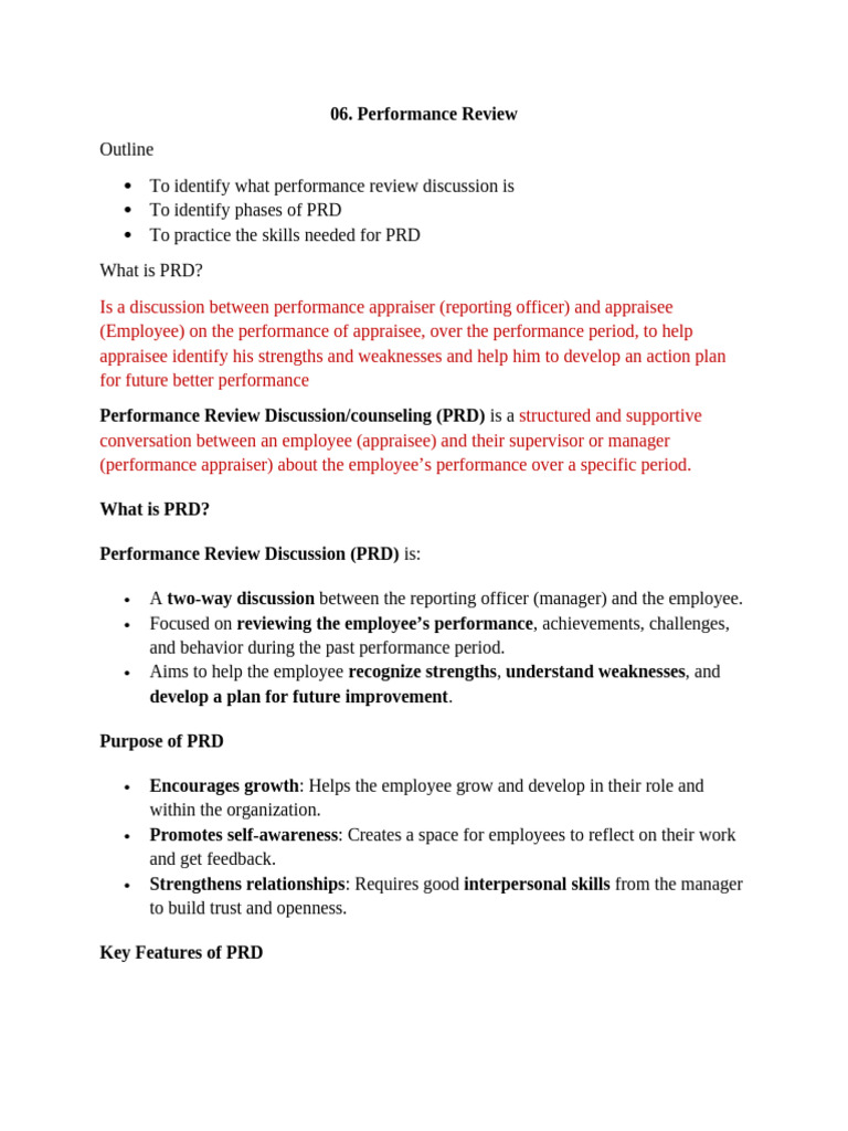 Performance Review Discussion Guide | PDF | Empathy | Mentorship