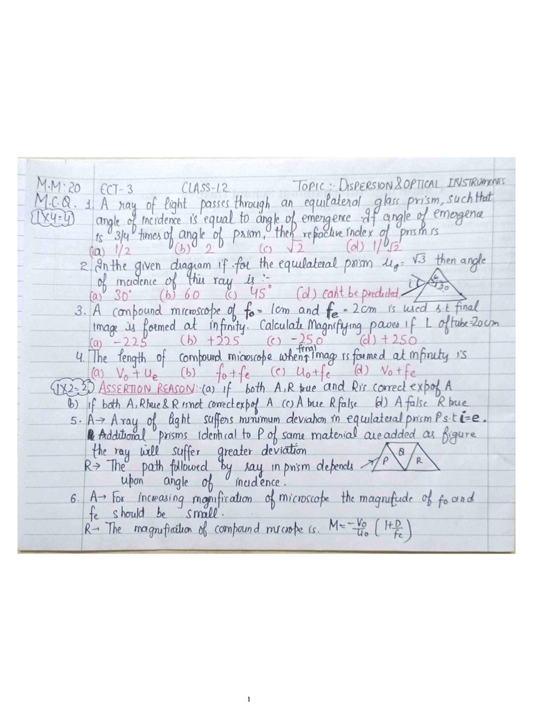 Ect 3 Class 12 | PDF