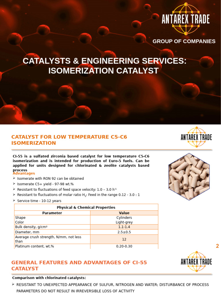 CI-55 Catalyst for C5-C6 Isomerization | PDF | Catalysis | Alkane