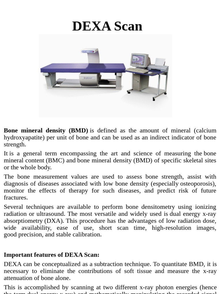 DEXA Scan | PDF | Musculoskeletal System | Medical Specialties