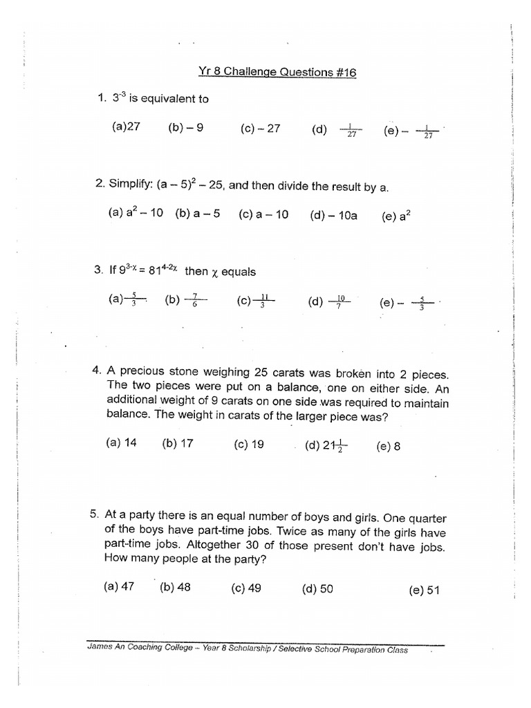 Challenge Questions No 16 | PDF