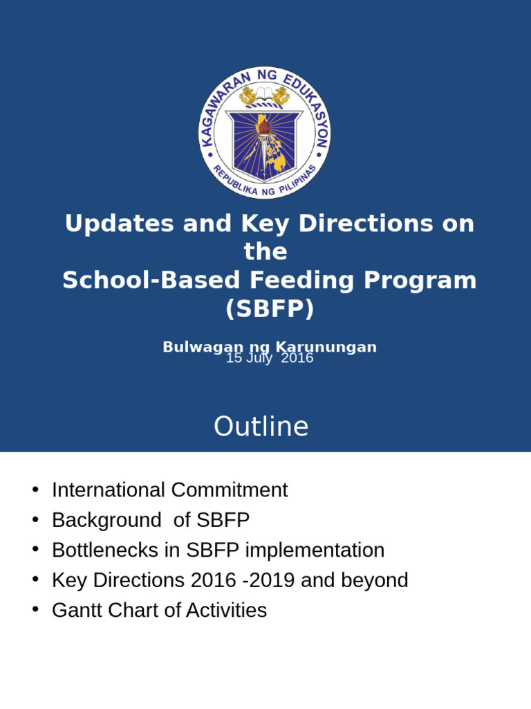 School-Based Feeding Program Updates | PDF | Hunger | Nutrition