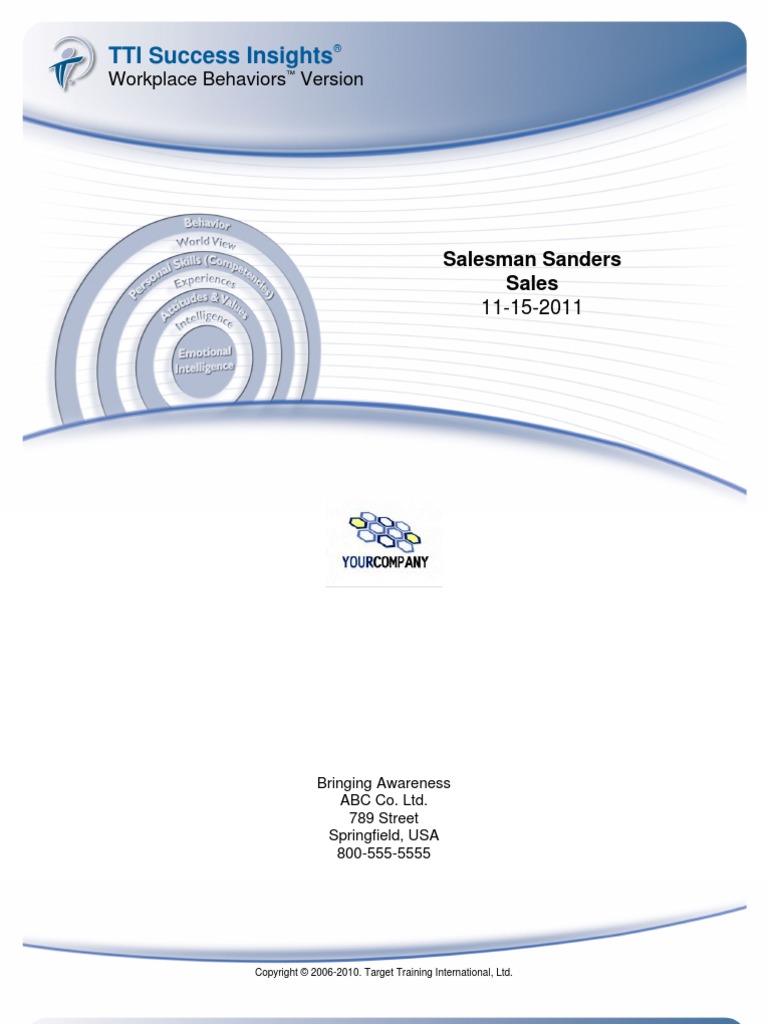 SI WorkplaceBehaviors Sample | PDF | Finance & Money Management