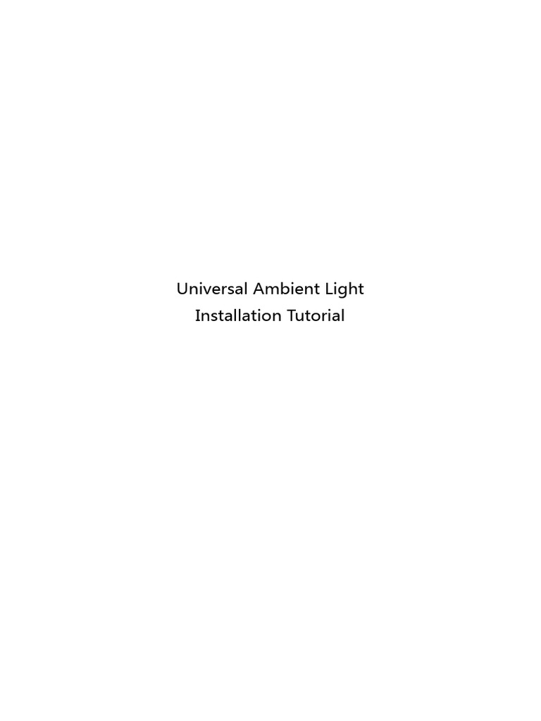 Ambient Light Wiring Diagram Guide | PDF | Electrical Connector ...