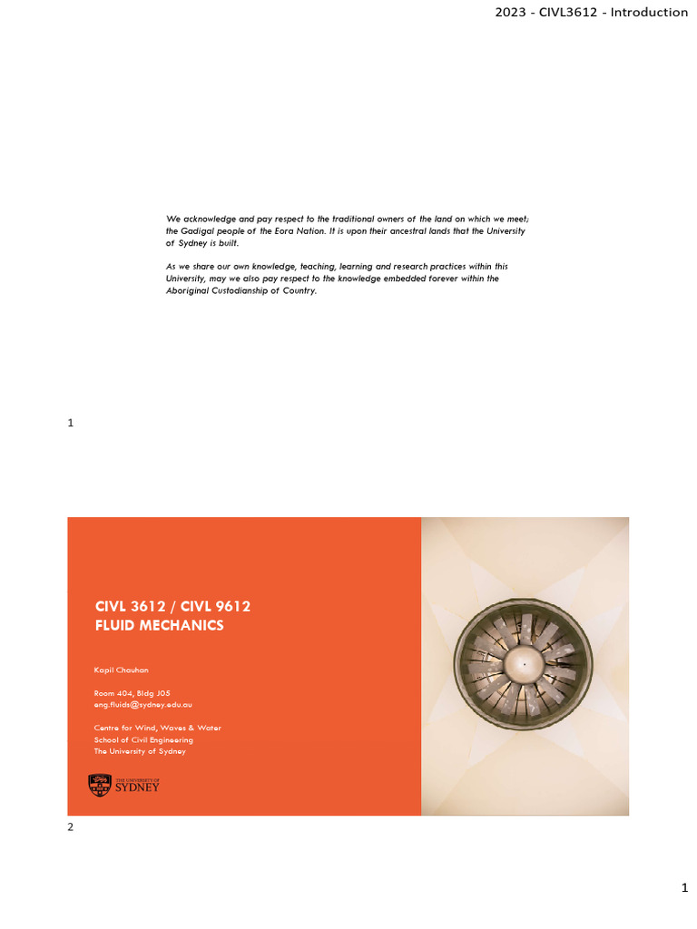 Lecture+00+ +introduction | PDF | Fluid Dynamics | Continuum Mechanics