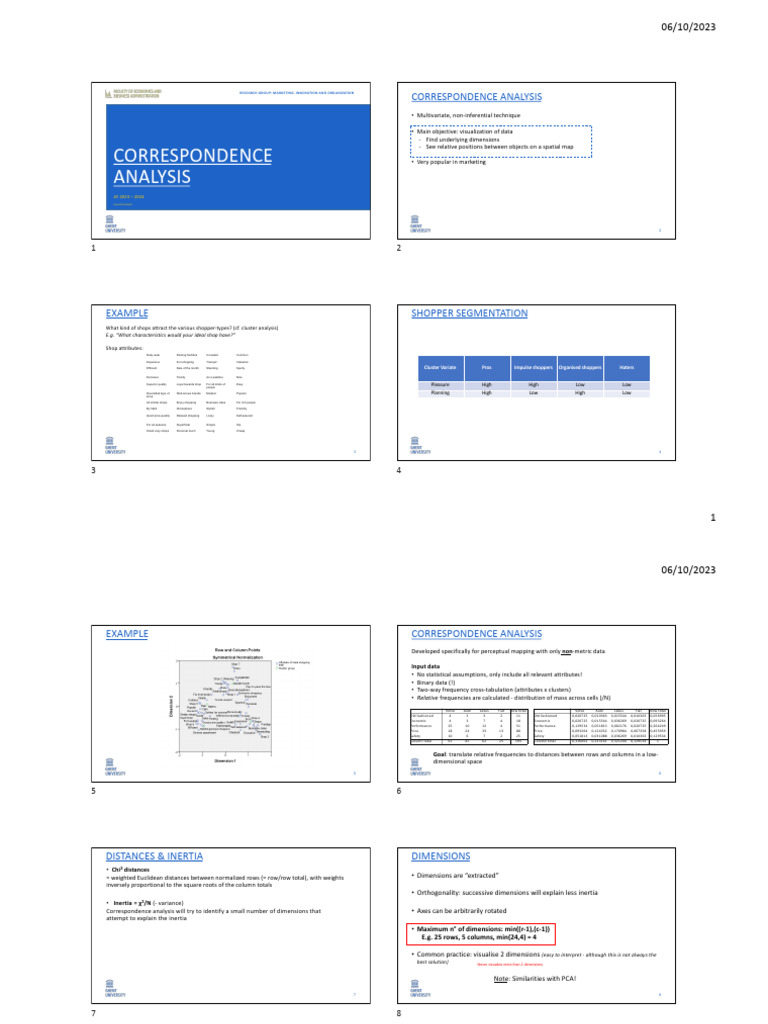 Correspondence Analysis 2023 - Student | PDF | Applied Mathematics ...