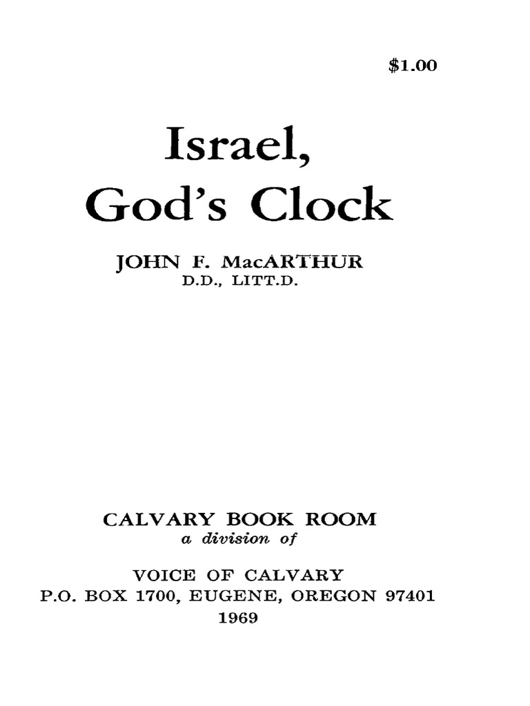 Israel as God's Prophetic Clock | PDF | Jesus | Abraham