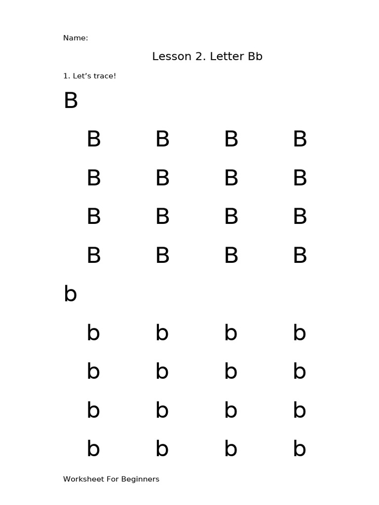 Letter Bb Tracing and Finding Worksheet | PDF