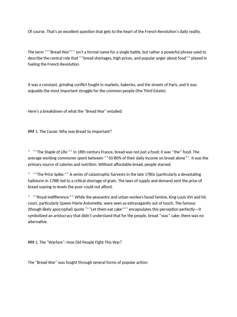 The Bread War Throight History | PDF, image size:768x1024