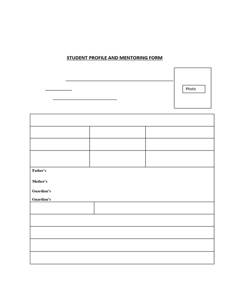 Student Mentoring Form - Civil Engg Dept | PDF