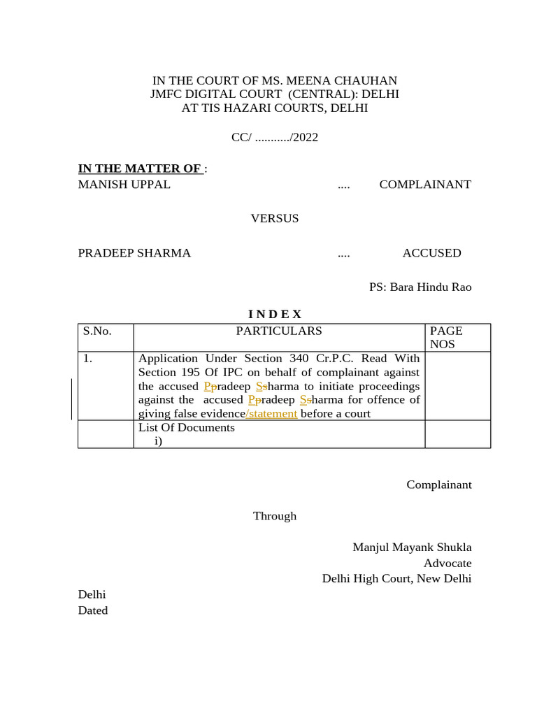 340 CRPC | PDF | Perjury | Affidavit