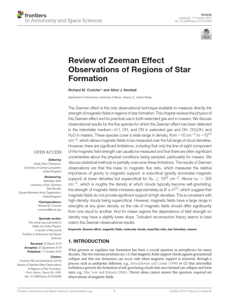 Zeeman Effect in Star Formation Studies | PDF | Polarization (Waves ...