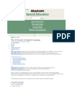 Special Education: The 44 Sounds in English Language