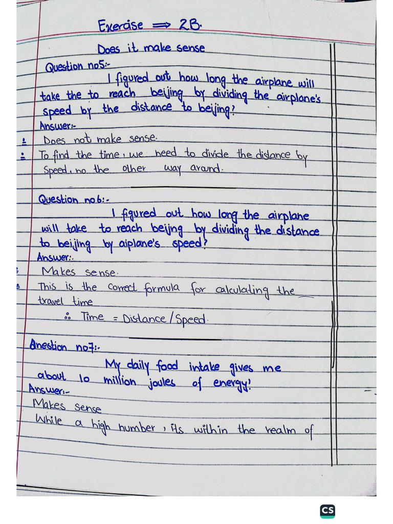 Does It Make Sense - QR-1 - Notes | PDF