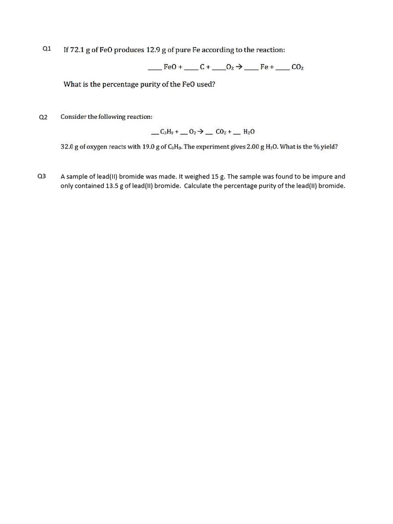 Lead(II) Bromide Purity Calculation | PDF