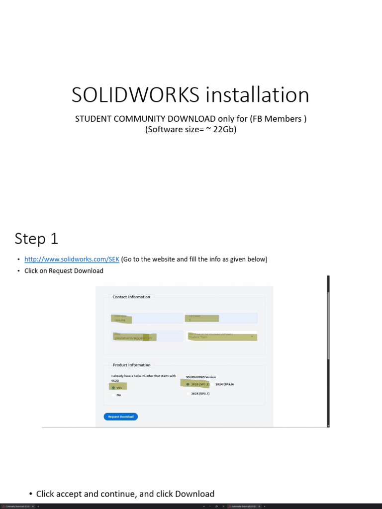 Solidworks Download Procedure | PDF