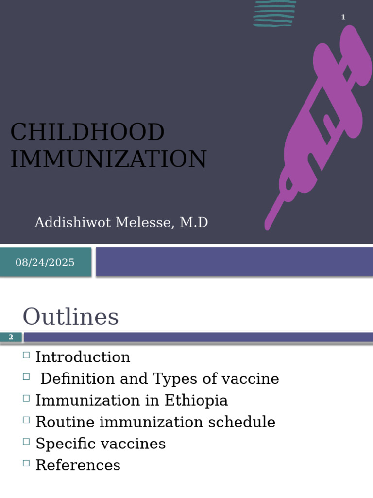 Childhood Immunization Overview in Ethiopia | PDF | Vaccines | Hepatitis B