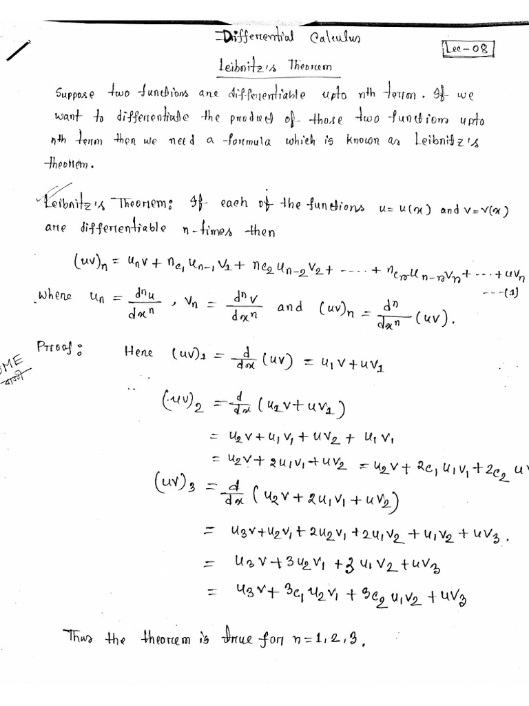 Leibnitz Theorem and Applications | PDF