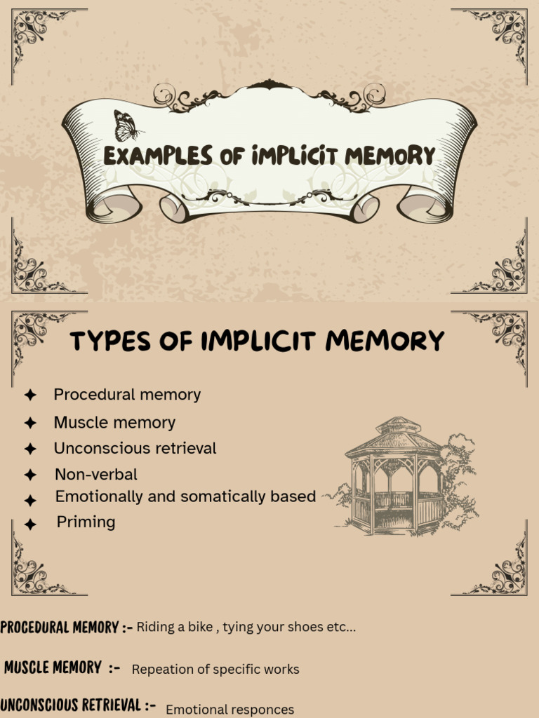 Types of implicit memory | PDF