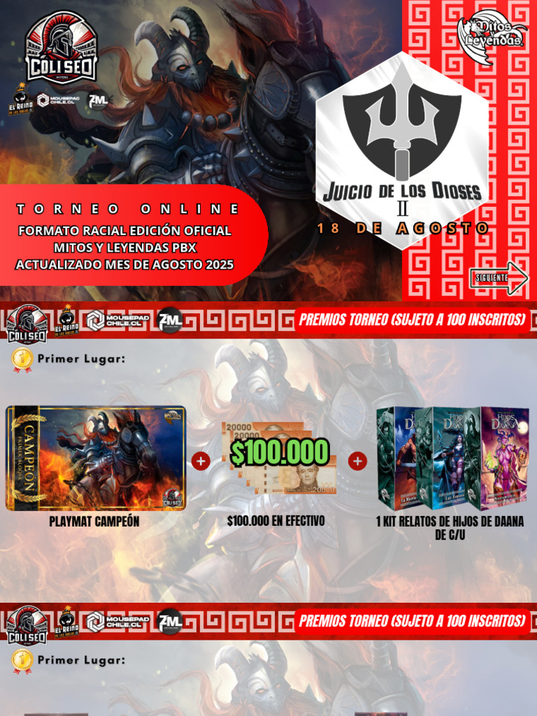 Torneo Juicio de Los Dioses II - Racial Edición (Coliseo Mitero) | PDF