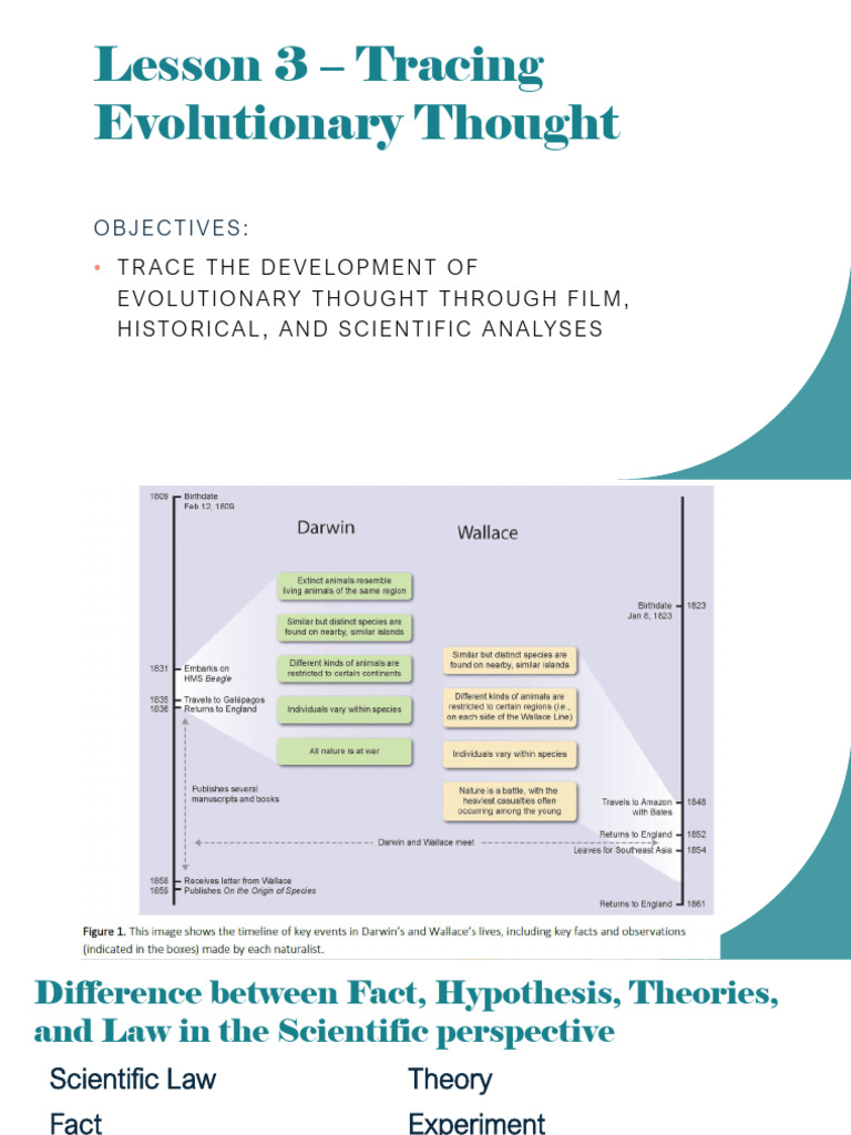 Lesson 3 - Tracing Evo - Thought | PDF | Evolution | Hypothesis