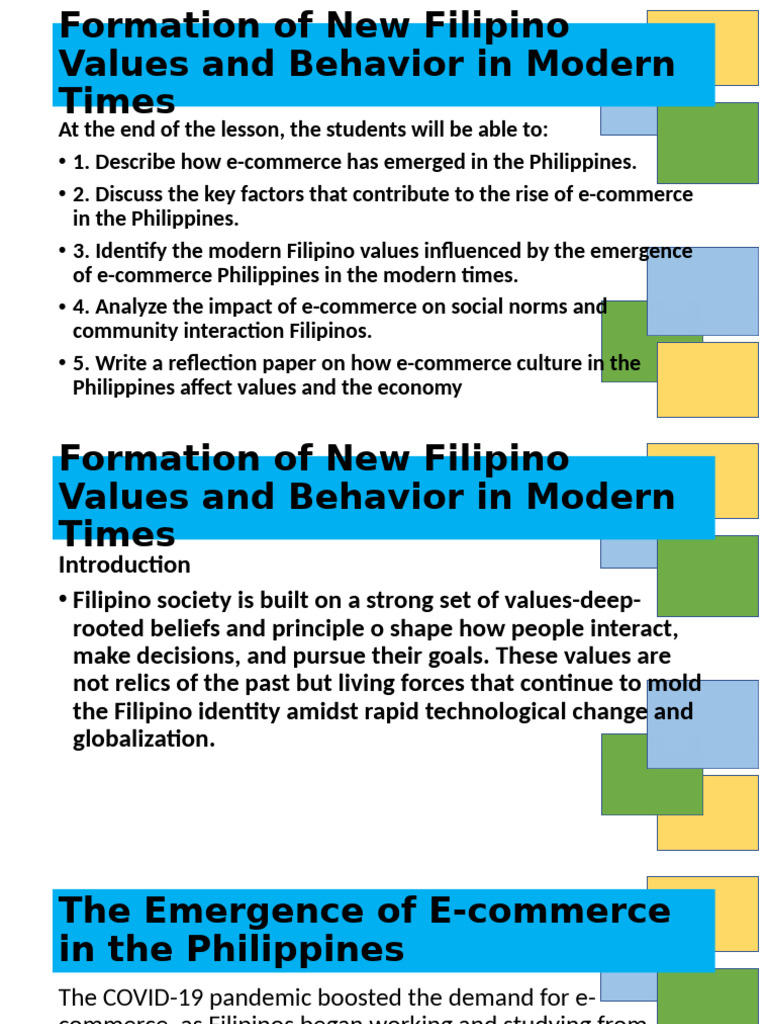 E-commerce's Impact on Filipino Values | PDF | E Commerce | Philippines