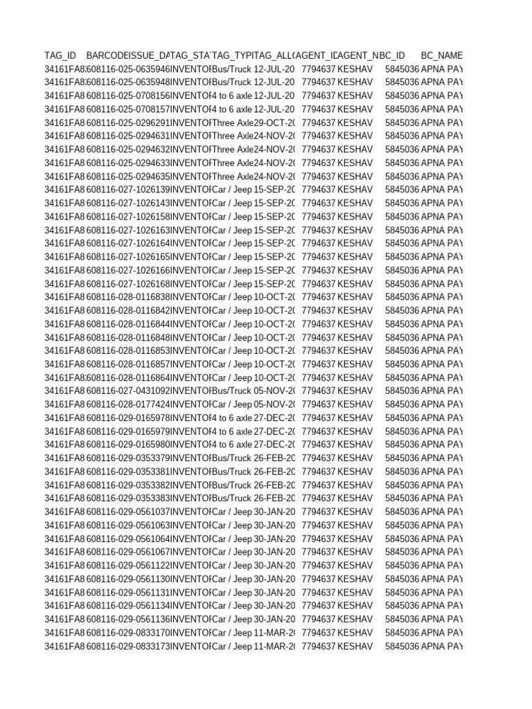 Vehicle Inventory and Payment Records | PDF | Electric Vehicle ...