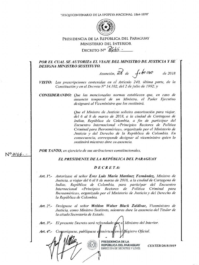 Decreto 8645 2018 | PDF