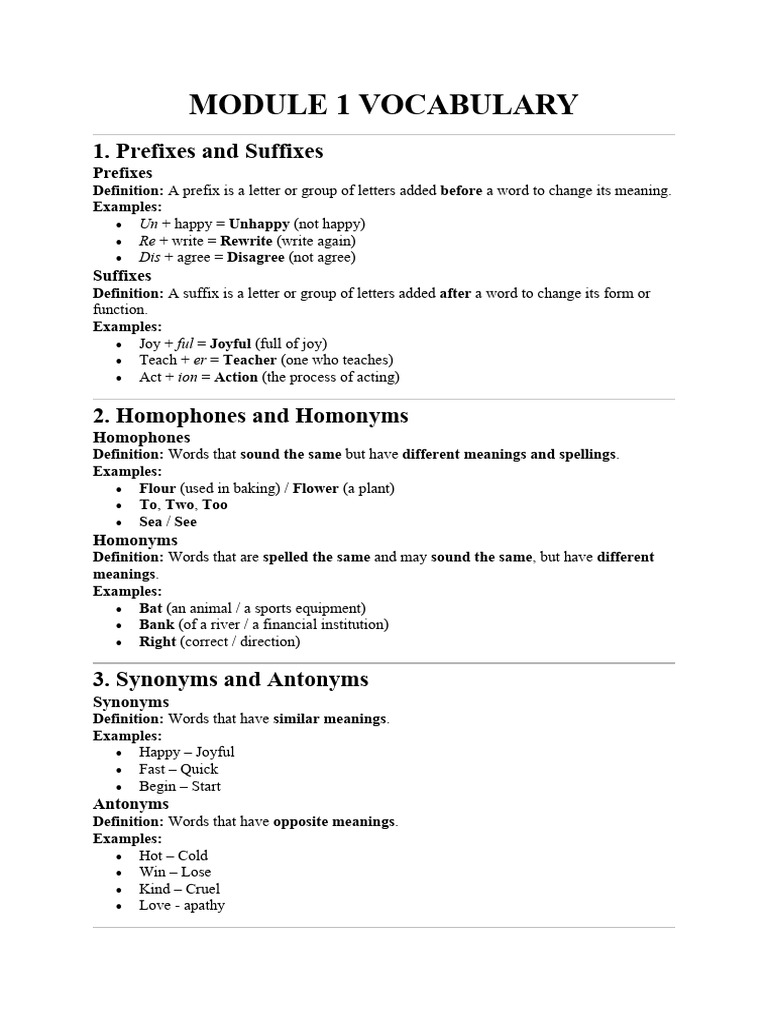 English Vocabulary and Grammar Guide | PDF | Part Of Speech | Grammar