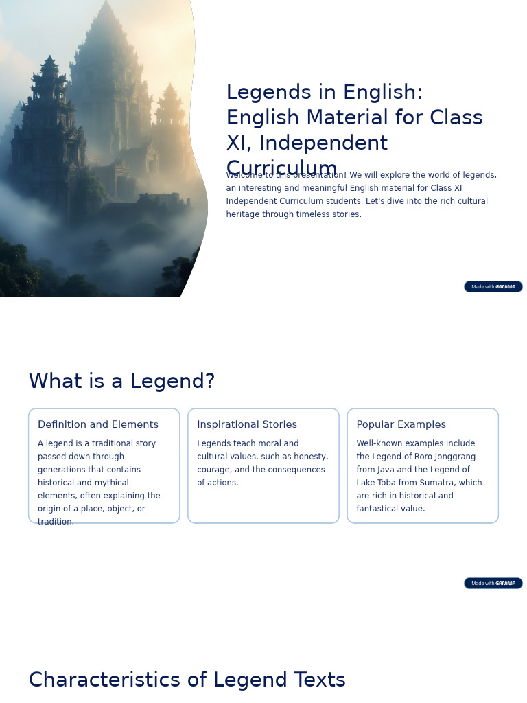 Understanding Legends in English | PDF | Reading Comprehension | Human ...