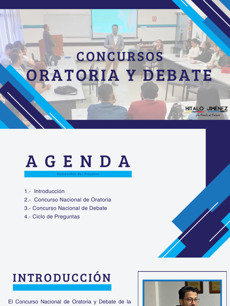 Concurso Nacional de Oratoria y Debate | PDF | Hablar en público ...