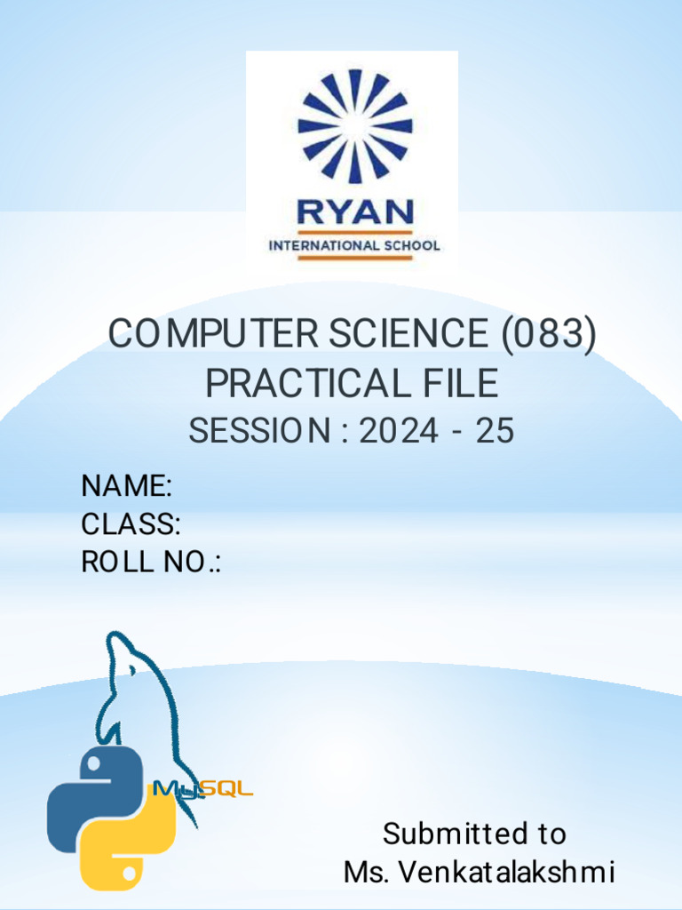 CS Comp Practical File 2024-25 | PDF