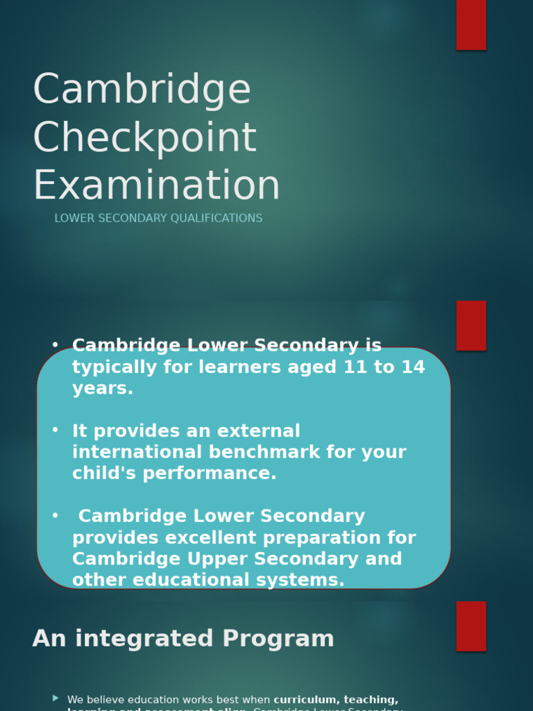 Cambridge Checkpoint Exam Overview | PDF | Learning | Reading Comprehension