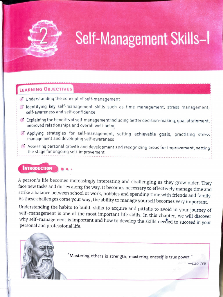 Self-Management Skills for Class 9 | PDF | Relaxation (Psychology) | Goal