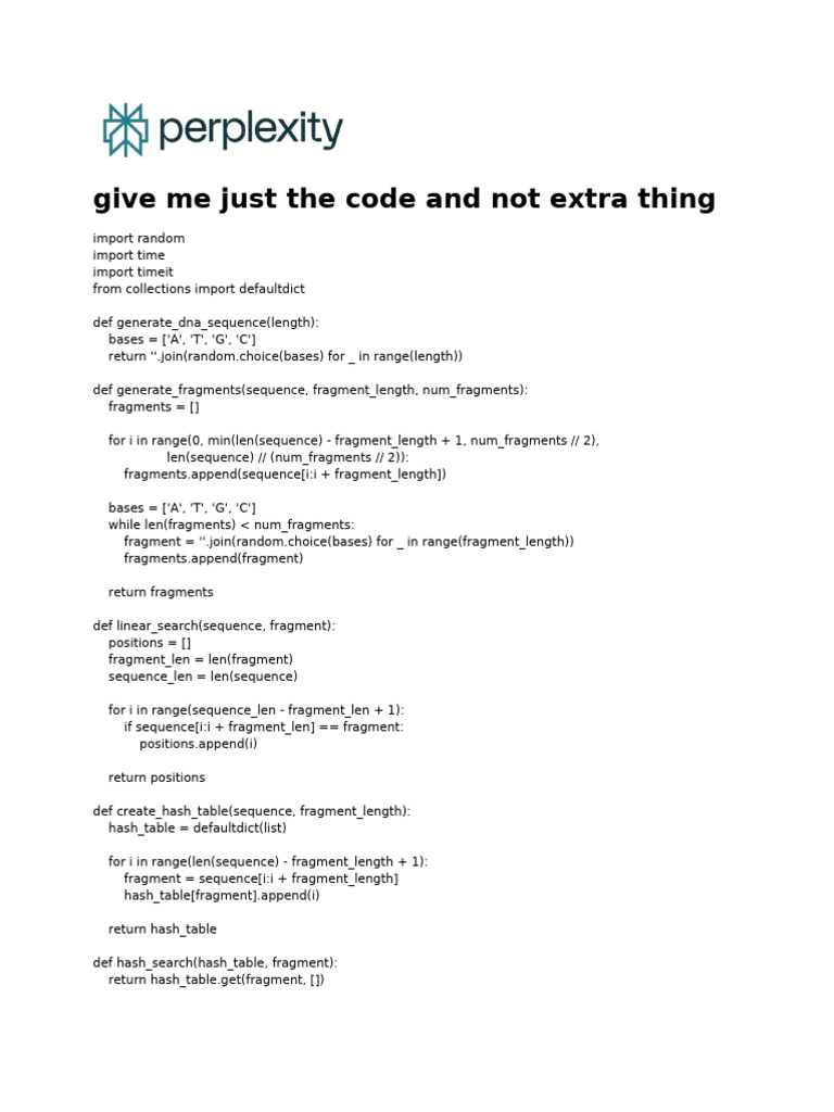 Give Me Just The Code and Not Extra Thing | PDF