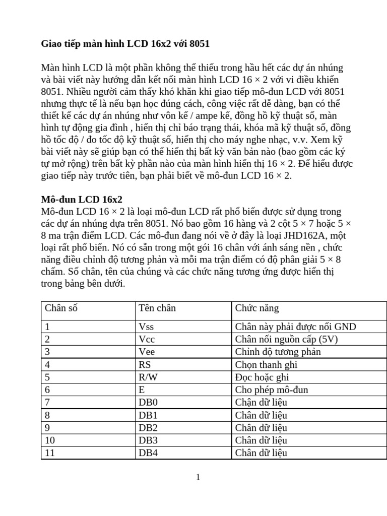 LCD 16x2 | PDF