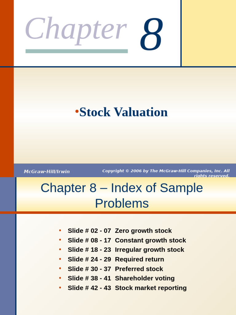 Stock Valuation Methods and Examples | PDF | Preferred Stock | Stocks
