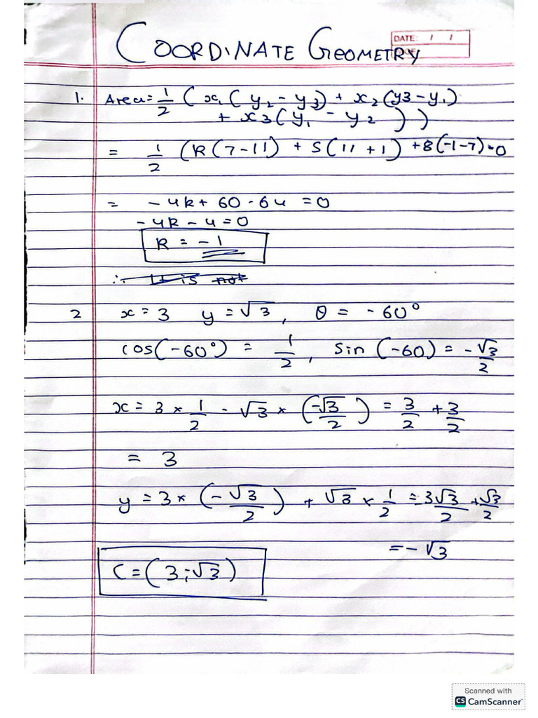 Coordinate Geometry | PDF
