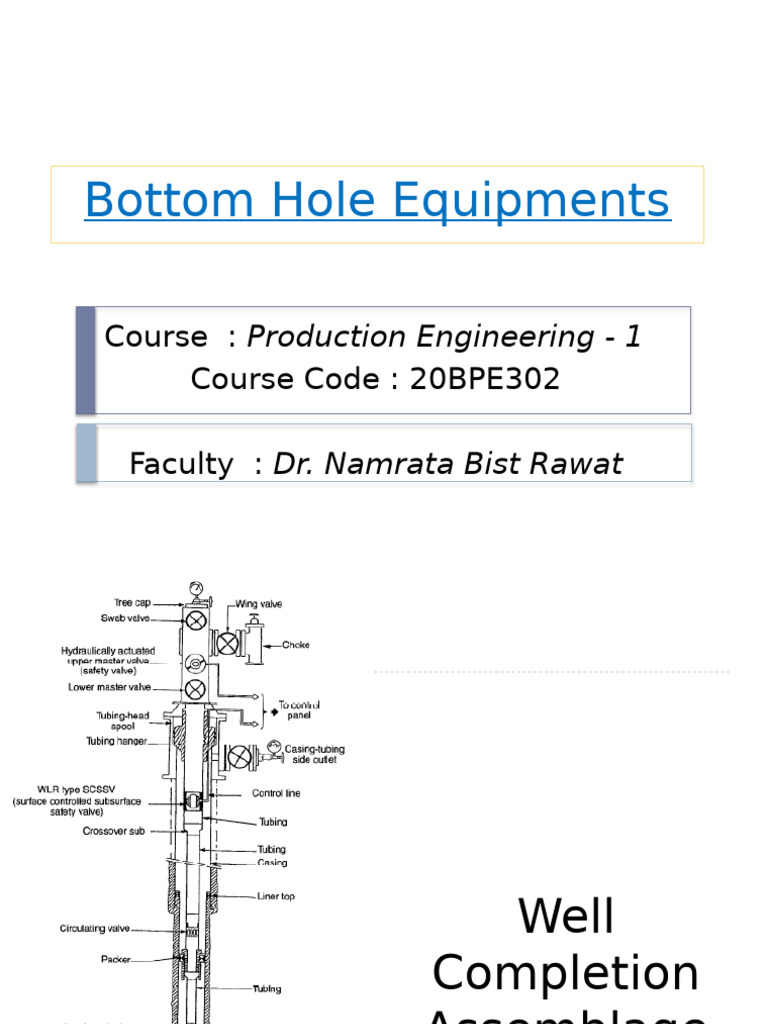 Bottom Hole Equipment in Production Engineering | PDF | Casing ...
