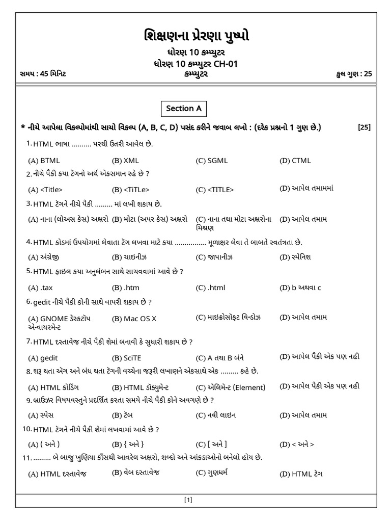 STD 10 Computer CH 1 | PDF