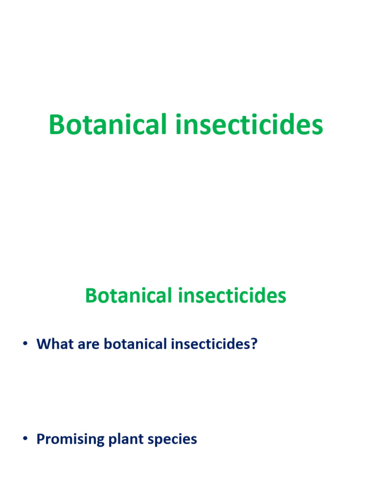 Botanical Insecticide | PDF