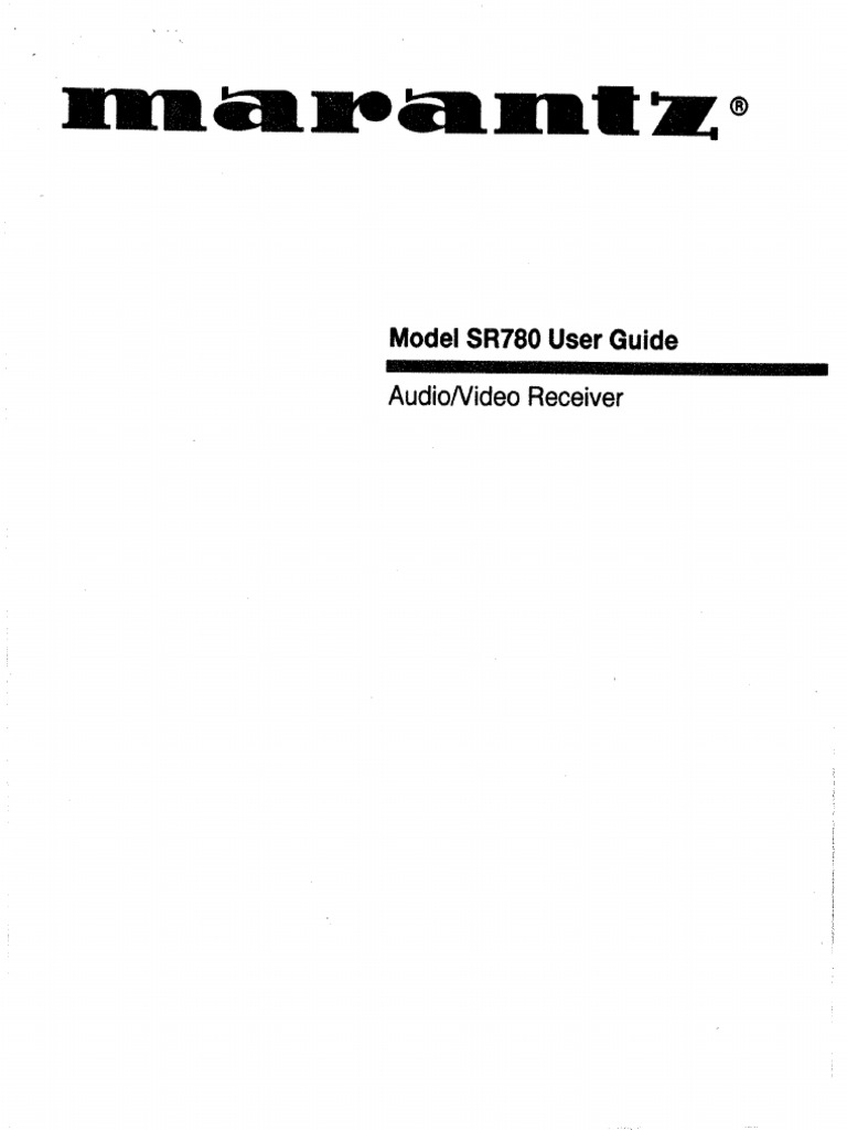 Marantz Owner Manual | PDF