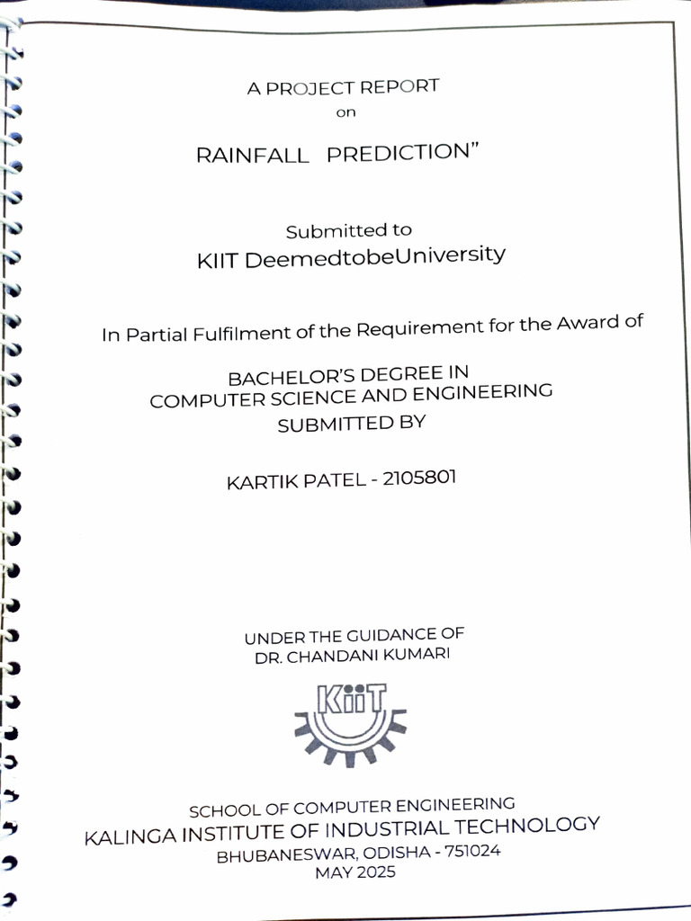 Rainfall Prediction Using Machine Learning | PDF | Machine Learning ...