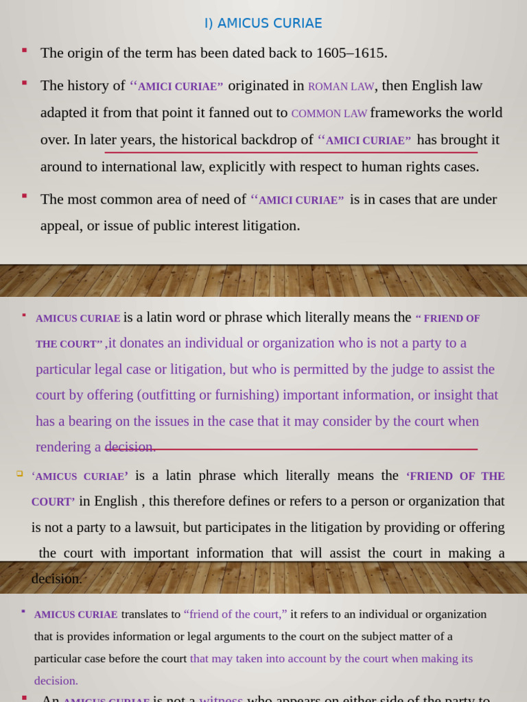 Understanding Amicus Curiae Roles | PDF | Amicus Curiae | Public Law
