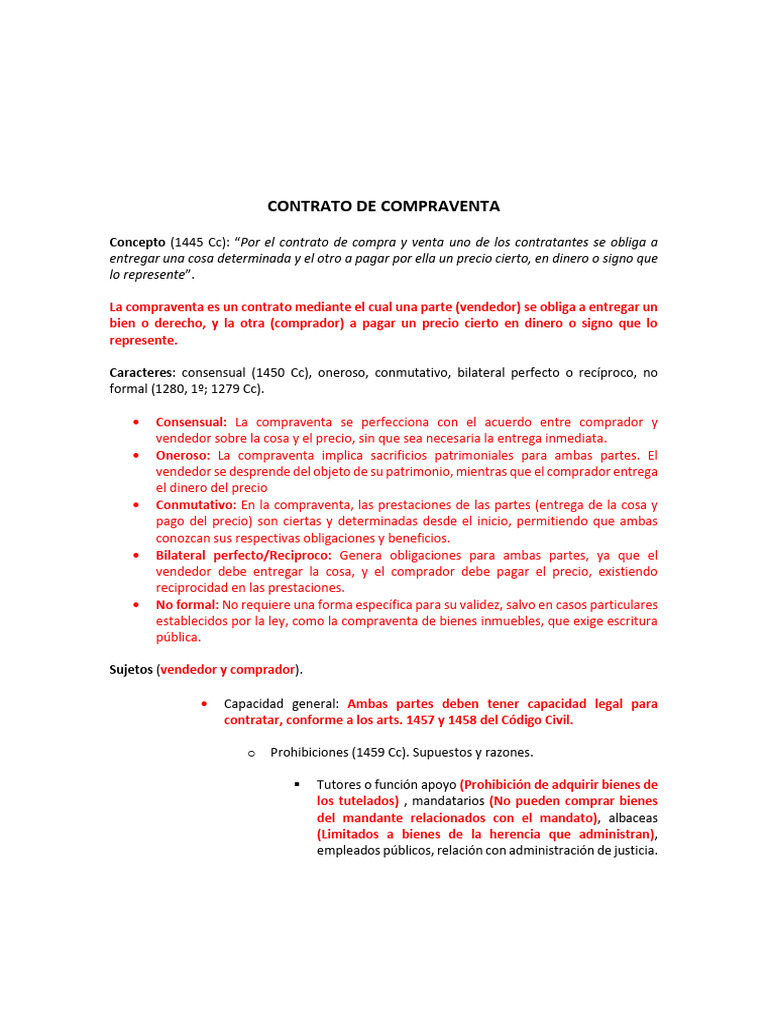 Contrato de Compraventa en el CC | PDF | Ley común | Derecho privado
